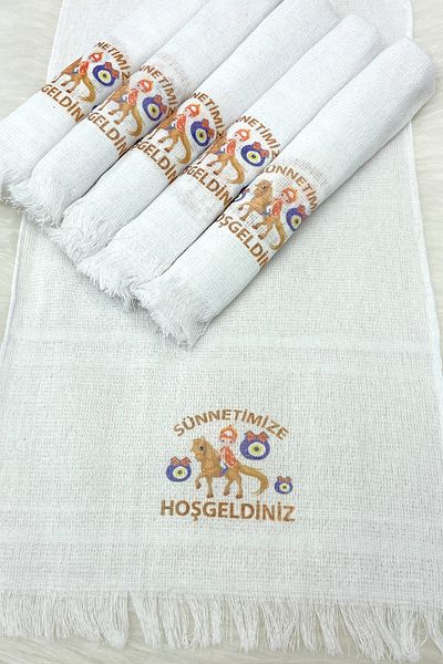 ZEYMERADE 6 Pcs Wedding Bridal Groom Circumcision Convoy Trolley Towel Ornament
