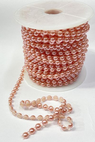 Hayalperest boncuk Πλαστική Λωρίδα Half Pearl 6 Mm 10 Mt