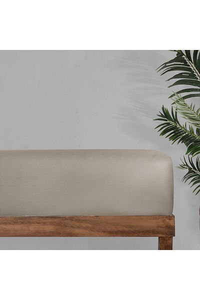 Sarev Mocha 100% Cotton Satin Plain Bed Sheet Single
