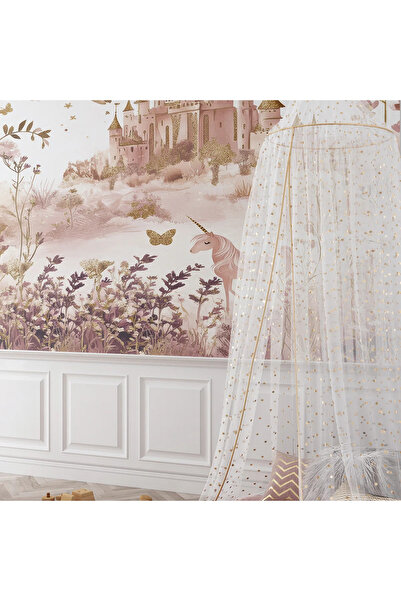 dreamwall Unicorn Desenli Çocuk Odası Duvar Kumaşı -Isı ve Ses Yalıtımlı
