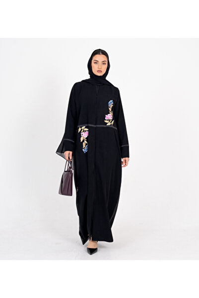 Rosette Abaya أسود-R-202529