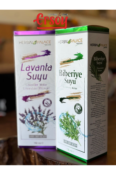 Herbal Palace %100 Doğal Lavanta & Biberiye Suyu 2'li Set (150 ml x 2) Cilt v...