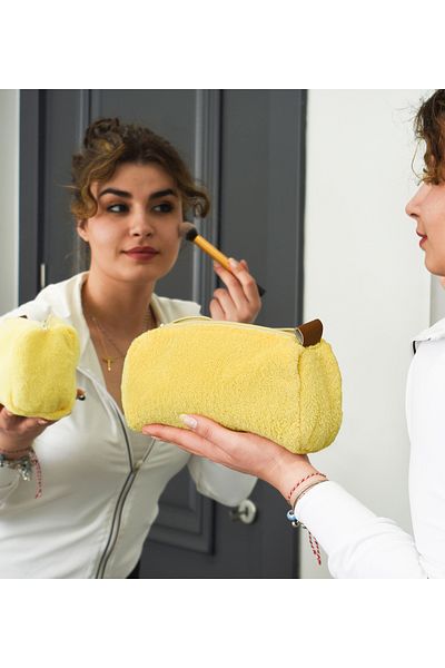 Özgüner Oyuncak Pabtex Plush Bag Women - Stylish Bag for Makeup Supplies and Personal Items