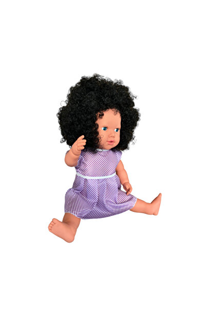 Gamze Oyuncak Büyük Boy Türkçe Konuşan Siyah Saçlı Et Bebek Oyuncak (60 CM)