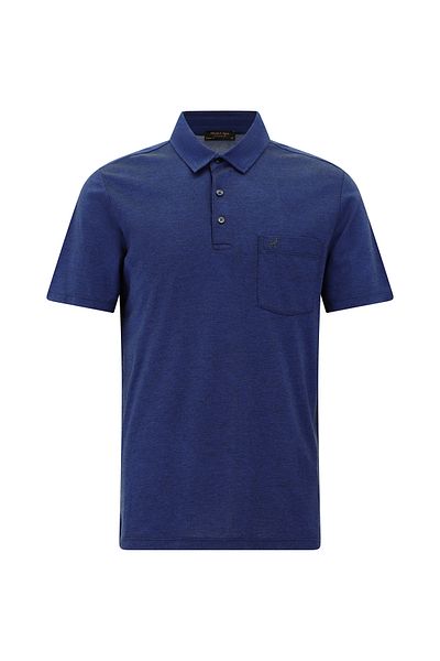 Abdullah Kiğılı Regular Fit Patterned Embroidered Mercerized Cotton Polo Collar T-Shirt