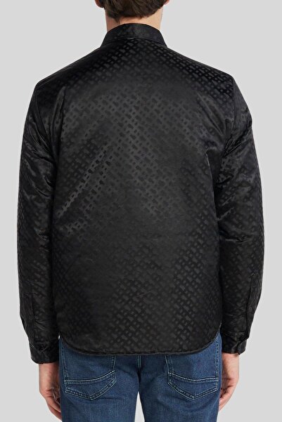 BOSS Monogram Logolu Regular Fit Erkek Gömlek Siyah