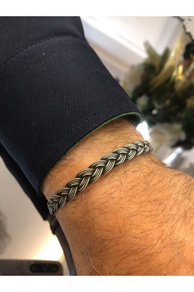 ES Esjewelrygümüş kazaziye gümüş bileklik örgülü model el işlemesi