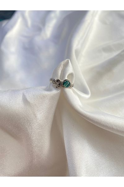 İDE TAKI TASARIMM Natural Stone Aventurine Stone Handmade Adjustable Ring