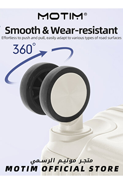 MOTIM Expandable PP Hardshell Carry-On Luggage with TSA Lock & Spinner Wheels & Cup Holder & Hook 18 inch