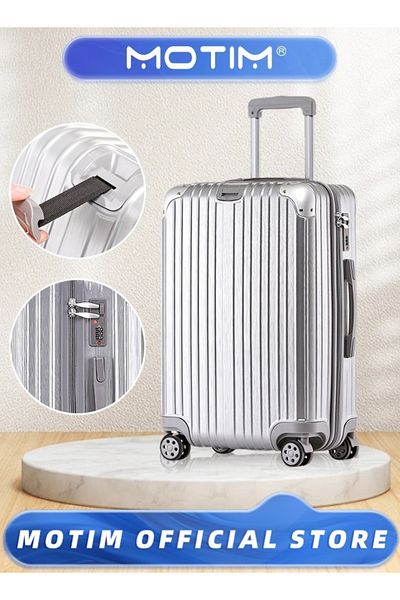 MOTIM Lightweight Hard Case Luggage ABS Carry On Suitcase With 4 Quite Spinner Wheels 22 inch