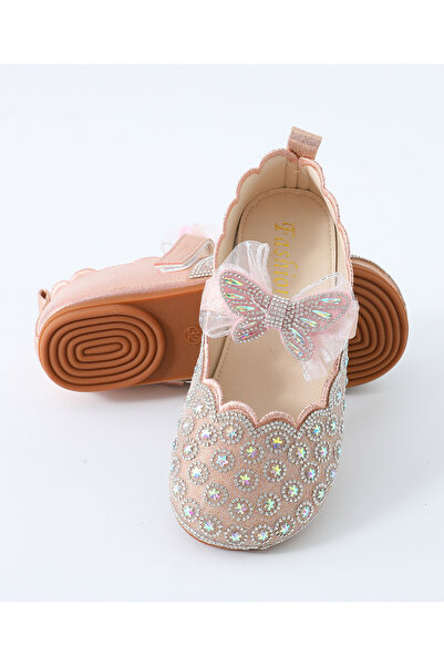 Mark & Mia حذاء حفلات مزين بالفراشات من مارك وميا - وردي