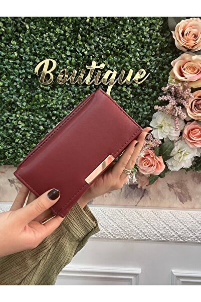 Baykuş Boutique Kadın Cüzdan Gold Kapama Detaylı Mıknatıslı Trend Cüzdan