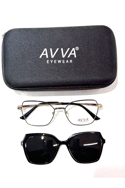 Avva 5605 C1 Women's Sunglasses with Polarized Clips