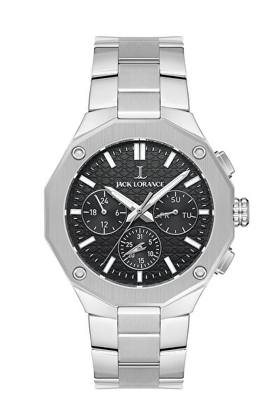 JACK LORANCE Jls0409801 Black & Silver Steel Men's Wristwatch