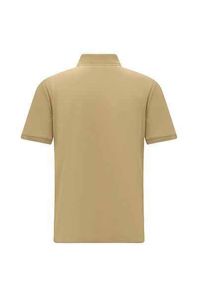 Kiğılı Slim Fit Slim Fit Zippered Embroidered Mercerized Cotton Polo Neck T-Shirt
