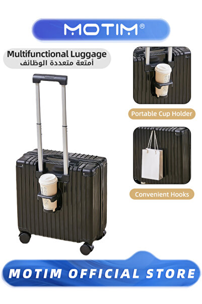 MOTIM حقيبة سفر قابلة للتمدد مصنوعة من مادة البولي بروبيلين الصلبة مع قفل إدا...