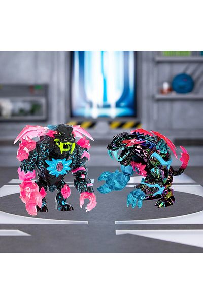 MrBeast Lab مجسم Apex Beast Neon Panther Collector، ارتفاع 6.5 بوصة/16.5 سم، 13 نقطة مفصلية، ChompJaw