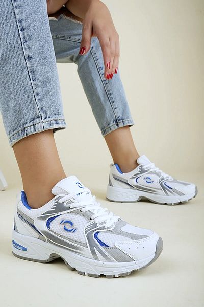 Zerenyus Unisex αθλητικά παπούτσια πεζοπορίας - ULTRAONE Orthopedic Connected Λευκό/Μπλε