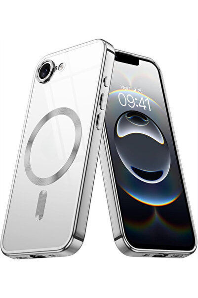 Fibaks Apple iPhone 16E Kılıf Magsafe Wireless Şarj Destekli Parlak Renkli Lens Korumalı Kapak