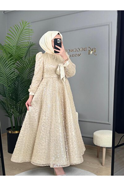 Genel Markalar Pınar Şems Tamamı Taşlı Kumaş Işılay Abiye