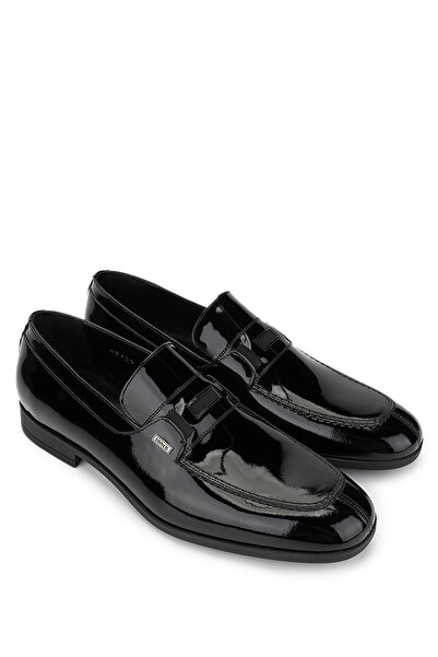 Tamer Tanca Erkek Hakiki Deri Siyah Rugan Klasik Ayakkabı