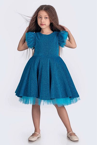 vestitino Girl's Evening Dress Tulle Detailed Glitter