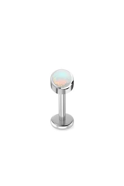 Janset F136 Titanium Opal Stone Piercing - Tragus, Helix, Lobe Piercing - Titanium Piercing