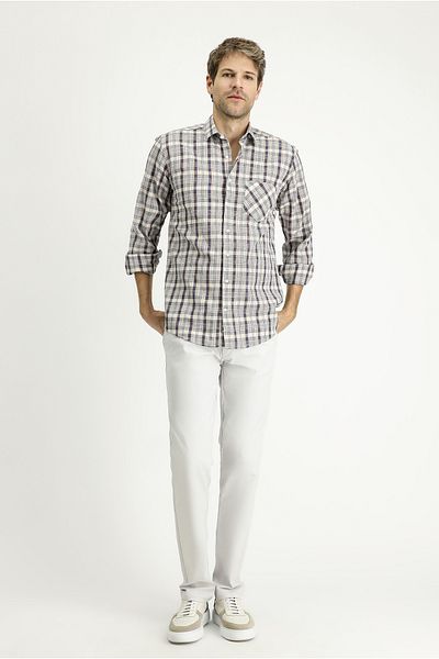 Kiğılı Plaid Patterned Long Sleeve Cotton Shirt - Regular Fit