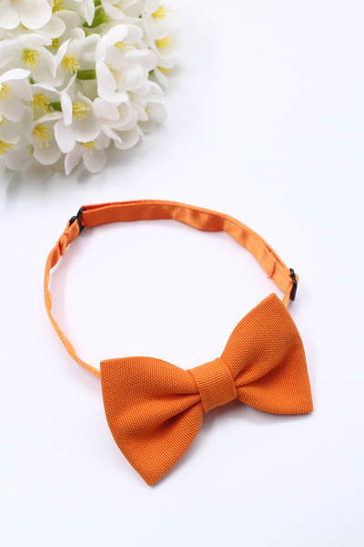 VİTRİNMİXMİNİ Turuncu Renk Ayarlanabilir Çocuk Papyon Ve Pantolon Askı Seti -kutulu