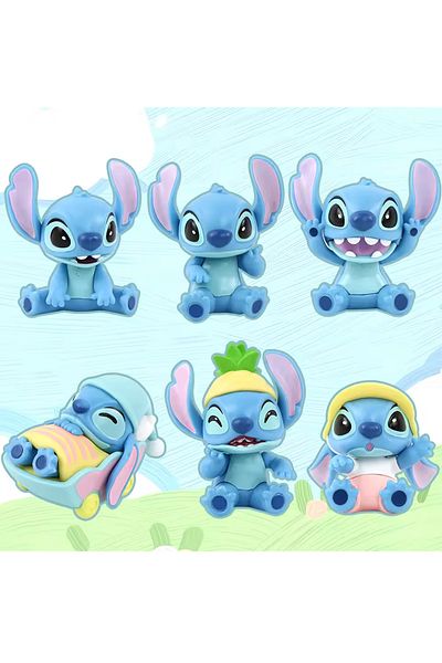 Choice Random 1 Pcs Stitch Figure Blind Box Kawaii Stich Anime Cartoon Room Decoration Model Doll