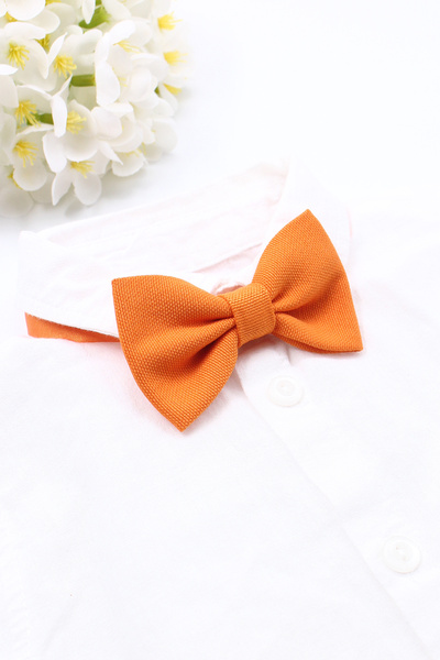 VİTRİNMİXMİNİ Turuncu Renk Ayarlanabilir Çocuk Papyon Ve Pantolon Askı Seti -kutulu