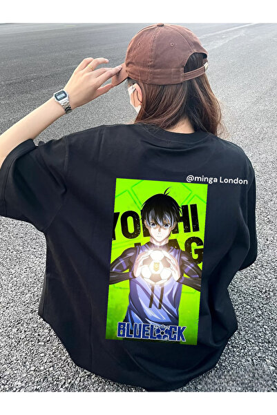 Minga London Tricou oversize cu imprimeu pe spate Yoichi Isagi negru - Minga ...