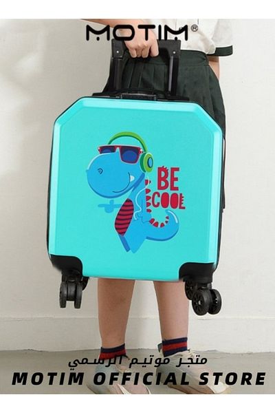MOTIM Kid's Luggage Travel Luggage Carry-On Luggage with Spinning Wheels Cartoon Suitcase 18 inch