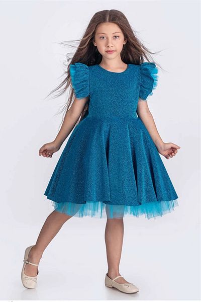 vestitino Girl's Evening Dress Tulle Detailed Glitter