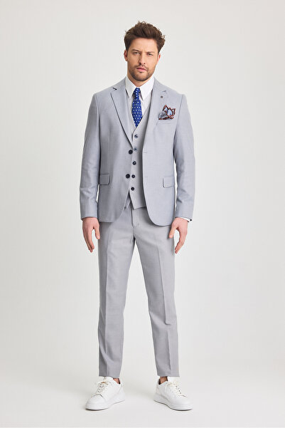 Frappoli Serardo Men's Ice Slim Fit Jacket Pants Vest Suit