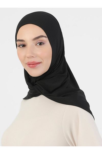Ecardin Black Scarfs Hijab Turban