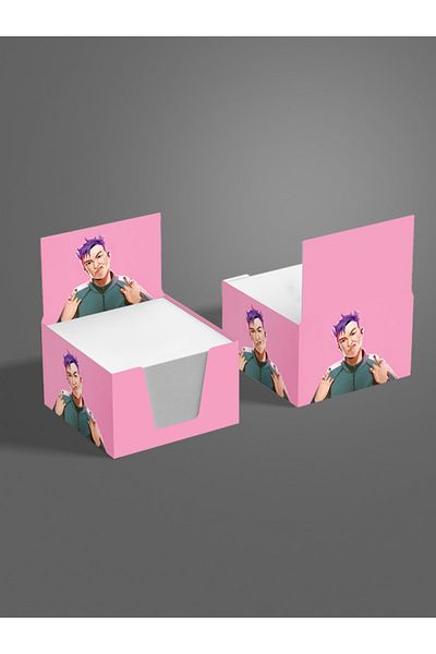 AYKUT OFSET 4Pcs,Squid Game Designed Cube Memo Pad,Boxed Block Note,Note Paper,Note Holder,Cube Note Paper 500, 8X8