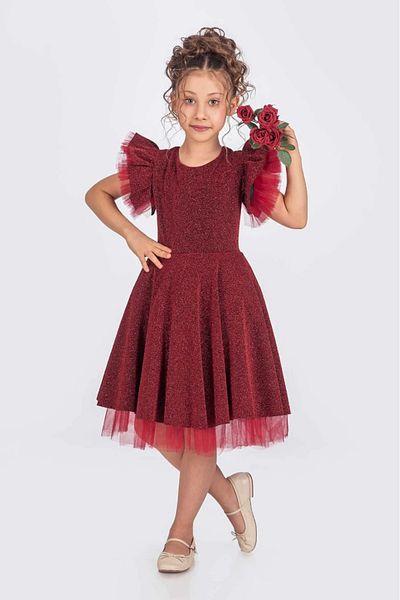 vestitino Girl's Evening Dress Tulle Detailed Glitter