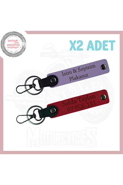 Asortishey Motor Keychain Prepared with Personal Name and Plate, Gift for Gir...