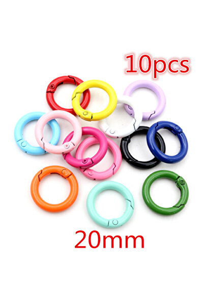 Choice 20 × 20 مم 10 قطع من حلقات مفتوحة من سبائك متعددة الألوان بتصميم عصري ...