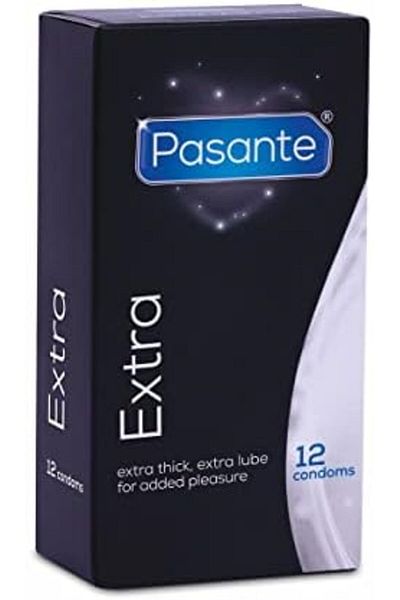 PASANTE Extra Safe Condoms, 12 Count
