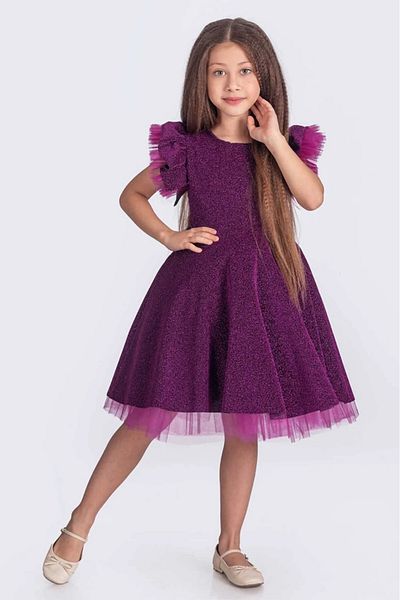 vestitino Girl's Evening Dress Tulle Detailed Glitter