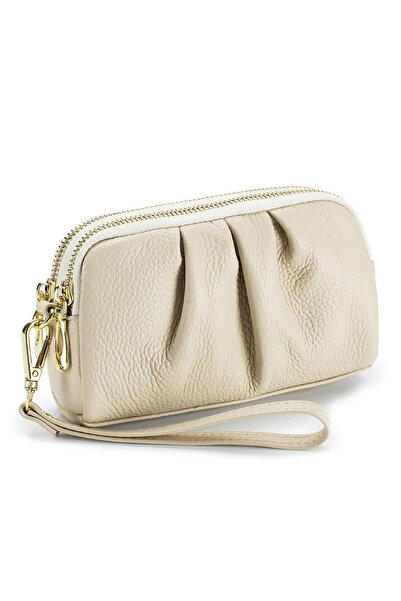 delis Bag Wallet, Rain Pt1335, Genuine Leather, Cream