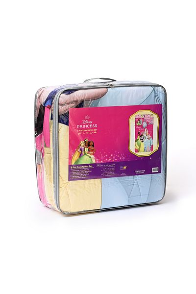 PRİNCESS 5-in-1 Bnb Comforter Bedding Set – Brushed Microfiber & Polyester Shell – Pink