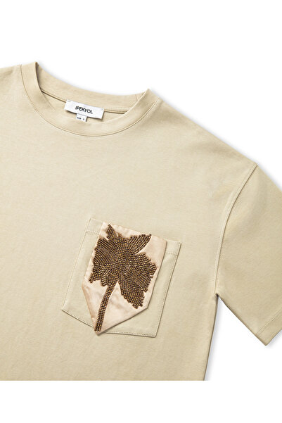 İpekyol T Shirt with Embroidery Palm