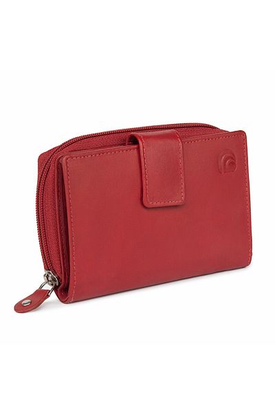 delis Women's Wallet, Annelisse Pt1183, Genuine Leather, Red
