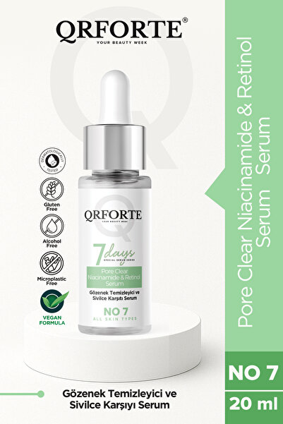 QRFORTE Pore Clear Niacinamide & Retinol Serum-gözenek Temizleyici & Karşıtı ...