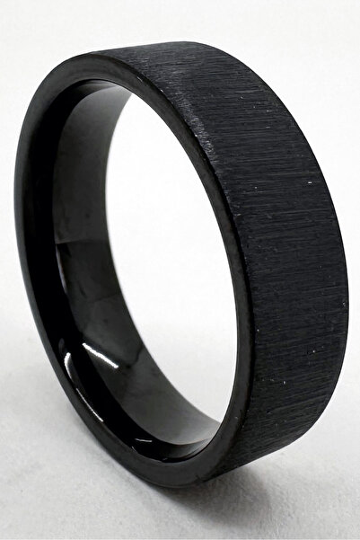 Takı Dükkanı 6mm Brushed Matte Plain Women Men Steel Wedding Band Ring Cl46