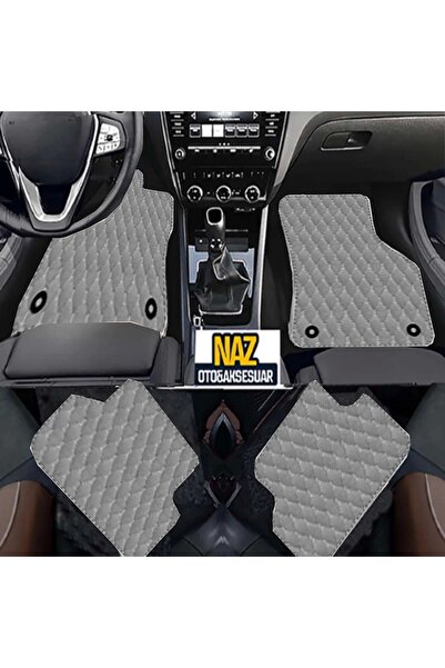 Volkswagen Golf 5 2003-2009 Uyumlu Gri Dikişli Gri Deri Paspas