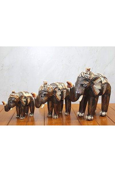 TTT Wooden 3-Piece Elephant Set